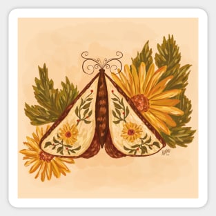 Sunflower Moth Sticker